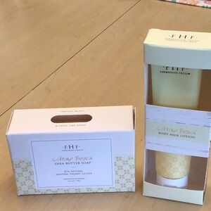 Farmhouse Fresh FHF Citrine Beach sashes Butter Soap and Body Milk Lotion